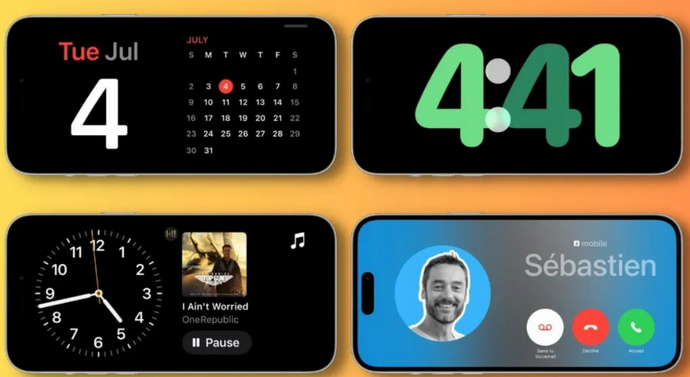 姜堰苹果手机维修分享iOS17横屏充电待机显示有什么好处 