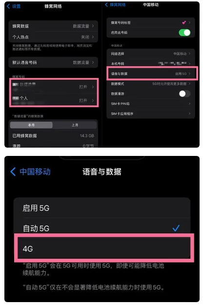 姜堰苹果手机维修分享iPhone14如何切换4G/5G? iPhone14 5G网络切换方法 