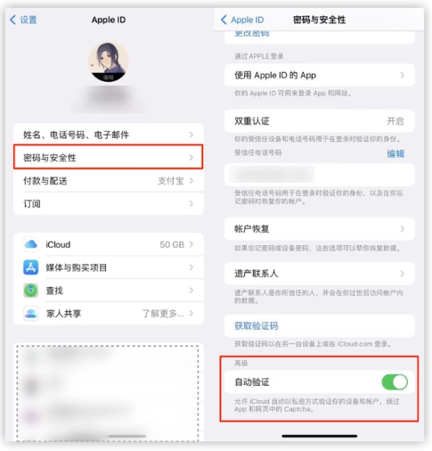 姜堰苹果手机维修分享iOS 16 自动验证功能开启方法 
